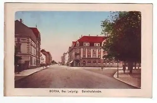 14856 Ak Borna Bez. Leipzig Bahnhofstraße 1925