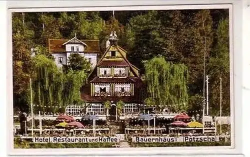 25424 Ak Pötzscha Restaurant "Bauernhäusl" um 1930