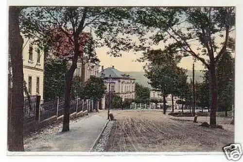 32709 Ak Auerbach i.V. Bahnhof Strasse um 1910