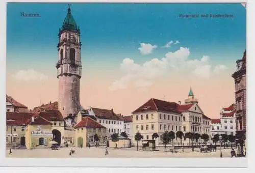 64391 AK Bautzen - Kornmarkt, Reichenturm, Kleider Magazin & Börse