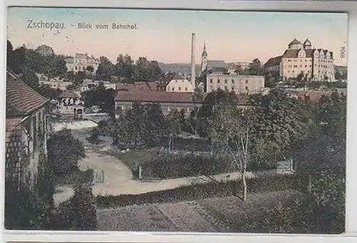 65108 Ak Zschopau Blick vom Bahnhof