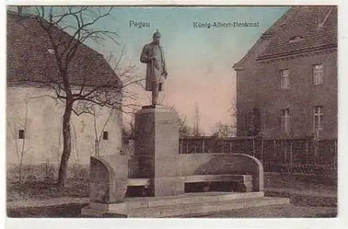 36466 Ak Pegau König Albert Denkmal 1915