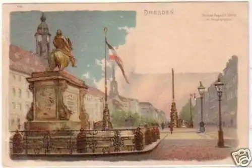 24453 Ak Dresden Denkmal August der Starke 1899