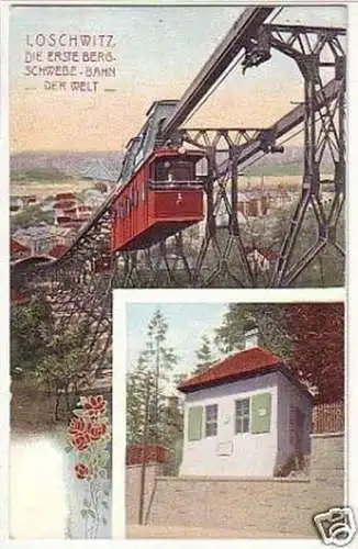 24094 Ak Loschwitz Berg-Schwebe-Bahn um 1910