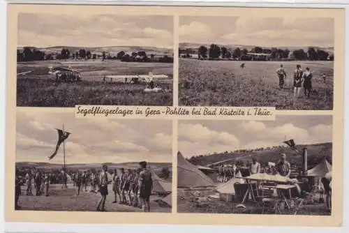 98173 Mehrbild Ak Segelfliegerlager in Gera Pohlitz bei Bad Köstritz in Thür.