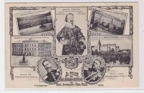 94545 Mehrbild Ak Zur 300jähr. Feier des Gymnasiums zu Gera Reuss 1908