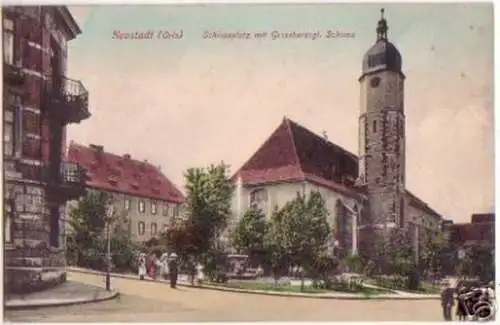 17842 Ak Neustadt (Orla) Schloßplatz mit Schloß 1910