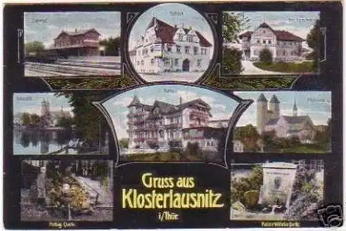 17217 Mehrbild Ak Gruß aus Klosterlausnitz in Thür.1924