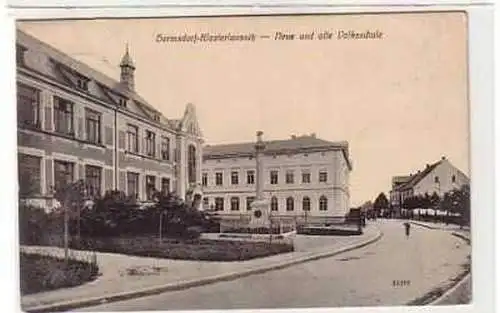 39652 Ak Hermsdorf Klosterlausnitz Volksschule 1913