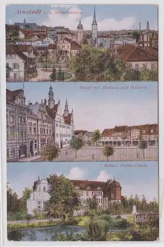 18216 Mehrbild Ak Arnstadt Marlittstraße, Töchterschule usw. um 1920