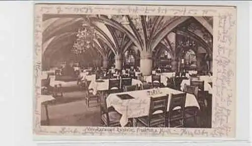 37798 Ak Frankfurt a.M. Wein Restaurant Ratskeller 1920