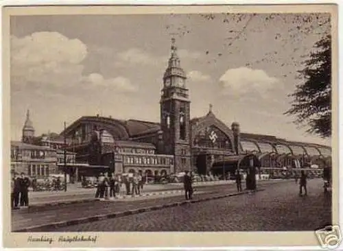 10997 Ak Hamburg Hauptbahnhof um 1940