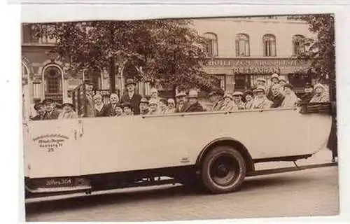 51543 Foto Ak Hamburg Hotel zum Kronprinzen mit Reisebus um 1930