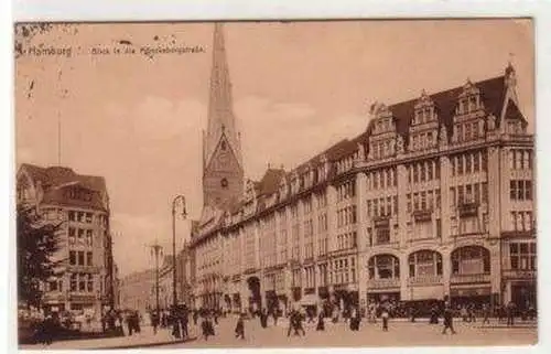 19979 Ak Hamburg Blick in die Mönckebergstrasse 1916