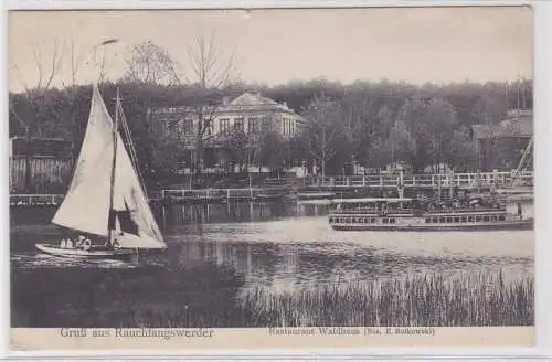 88941 Ak Gruß aus Rauchfangswerder Restaurant Waldhaus 1908