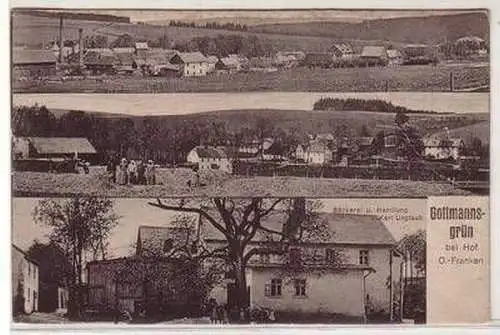 52247 Ak Gottmannsgrün bei Hof Oberfranken Bäckerei und Handlung um 1910