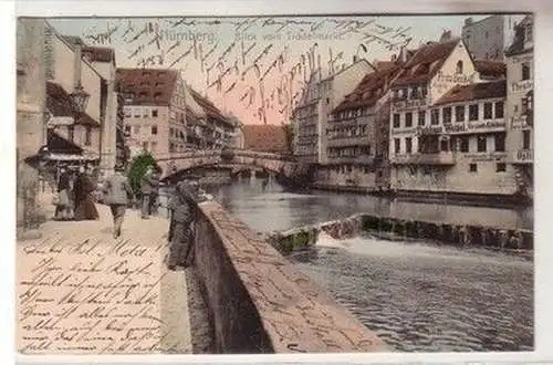 58452 Ak Nürnberg Blick vom Trödelmarkt 1904