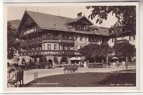 57688 Ak Garmisch Hotel Marktplatz um 1940