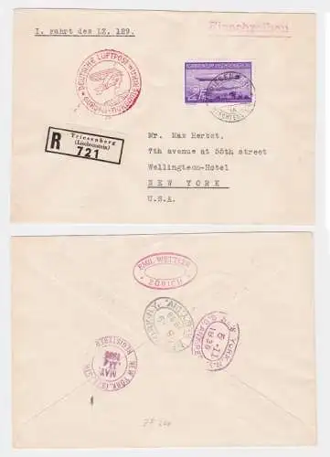 87983 Zeppelinpost Deutsche Luftpost Europa - Nordamerika 1936 LZ 129 Hindenburg