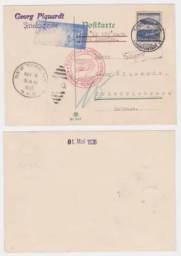 58958 Zeppelinpost Deutsche Luftpost Europa - Nordamerika 1936 LZ 129 Hindenburg