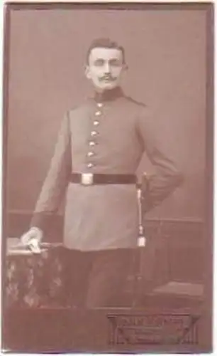 kleines Kabinettfoto eines Soldaten Strassburg um 1910