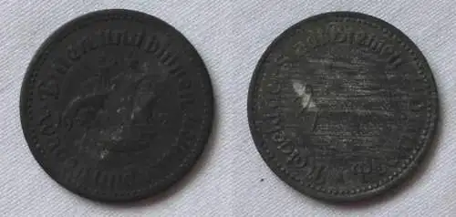 seltene Fehlprägung 50 Pfennig Zink Notmünze Notgeld Bremen 1921 (124240)