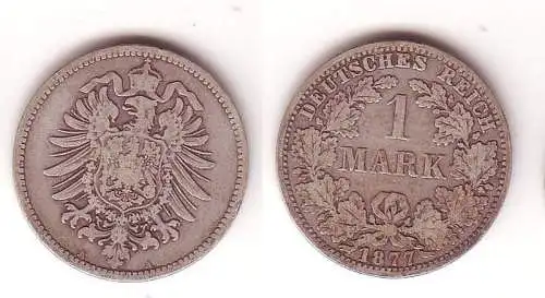 1 Reichsmark Silber Münze 1877 A (109508)