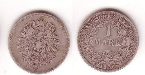 1 Reichsmark Silber Münze 1878 F (109395)