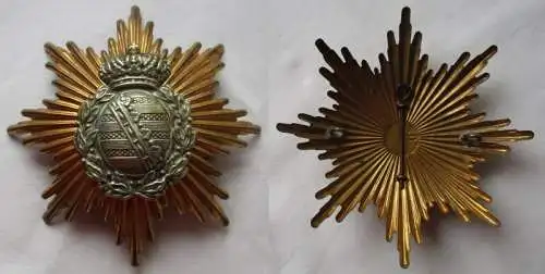 Original Mannschaftshelm Stern Kokarde für Pickelhaube Sachsen TOP (142483)