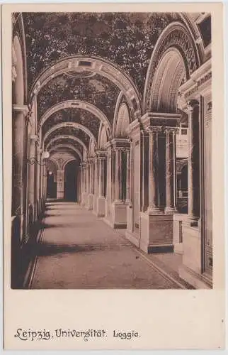 88806 Studentika Ak Leipzig Universität Loggia um 1909