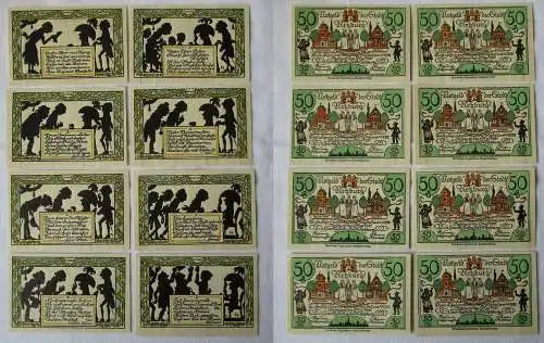 8 Banknoten Notgeld Sparkasse der Stadt Rehburg 1.5.1921 (120966)