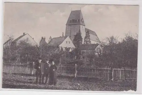 904053 Feldpost Ak Großbardau bei Grimma Kirche 1918