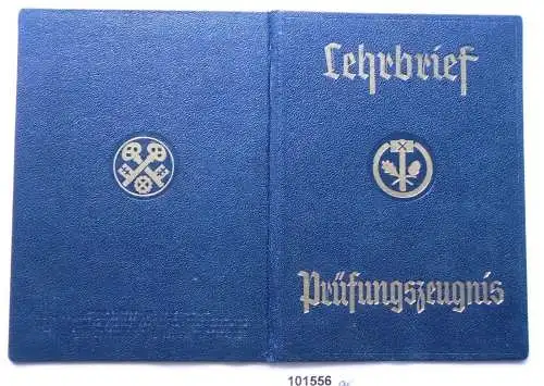 seltener Lehrbrief des Schlosserhandwerk Bitterfeld 1940 (101556)