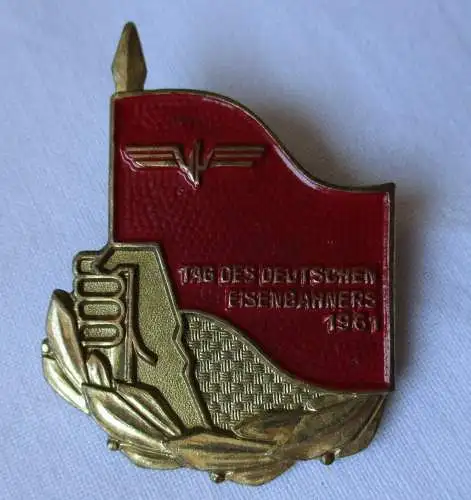 DDR Abzeichen Tag des deutschen Eisenbahners 1961 Deutsche Reichsbahn (125375)