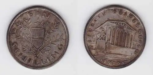 1 Schilling Silber Münze Österreich Parlamentsgebäude 1926 (133497)