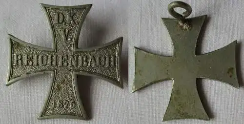 seltenes Abzeichen Kreuz Deutscher Krieger Verein Reichenbach 1875 (148181)