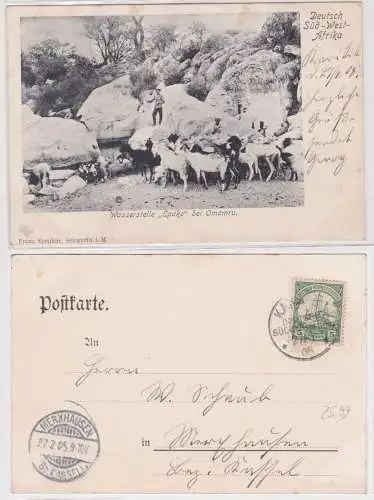 901221 Ak Wasserstelle Epako Deutsch Süd-Westafrika Namibia Stempel Karibib 1905