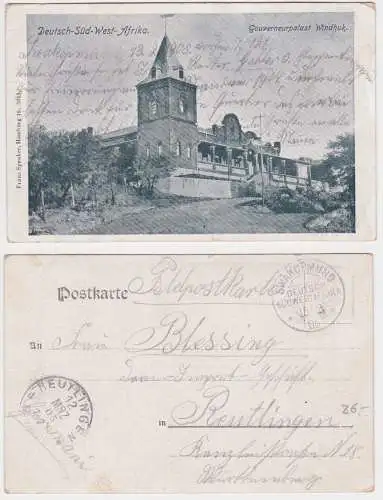 902079 Feldpost Ak Deutsch Süd-Westafrika Namibia Stempel Swakopmund 1905