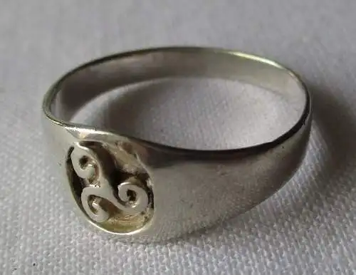 Origineller 925er Silber Damen Ring mit "Keltischer Triskele" (167998)