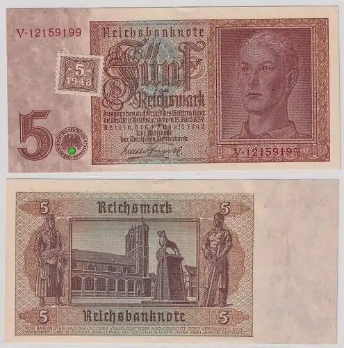 5 Mark Banknote DDR Deutsche Notenbank 1948 Kuponausgabe Ro.Nr.333 b (167716)