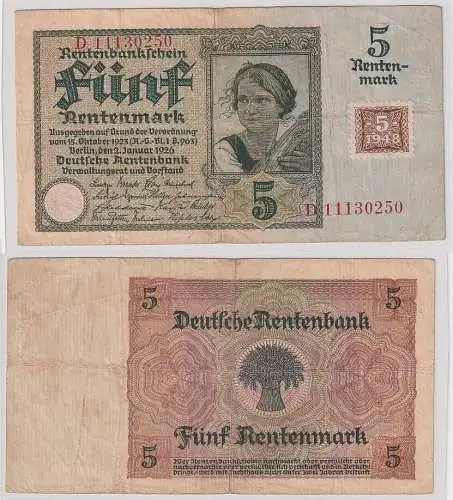 5 Mark Banknote DDR Deutsche Notenbank 1948 Kuponausgabe Ro.Nr.332 b (168336)