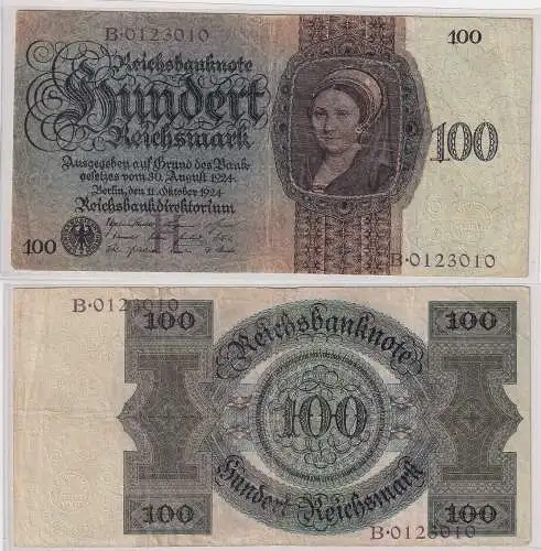 100 Mark Banknote Berlin 11.10.1924 Rosenberg 171a (167872)