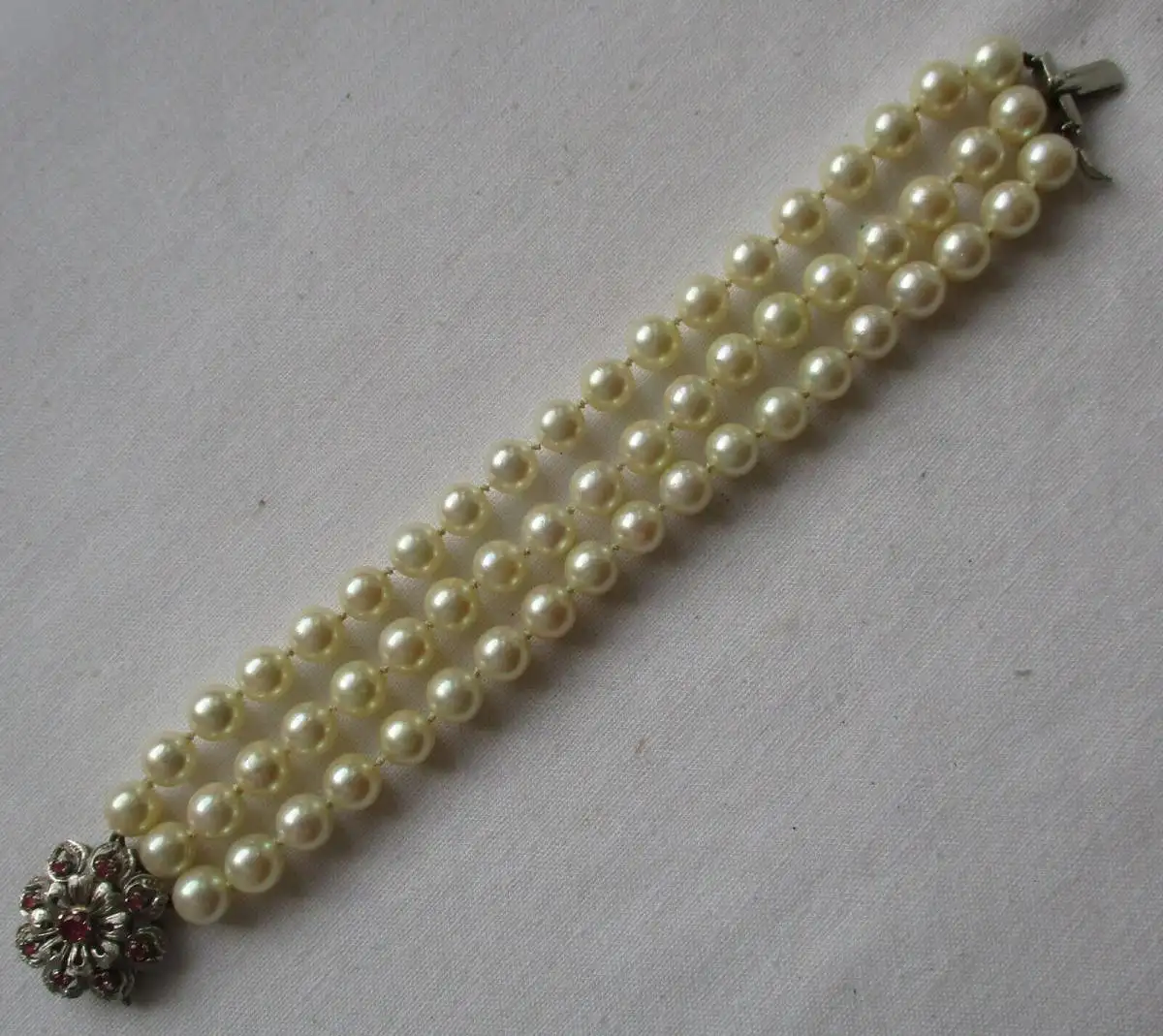 elegantes Armband 750er Gold Länge 17,5 cm Gewicht 37,4 Gramm mit Perlen(107016) 0