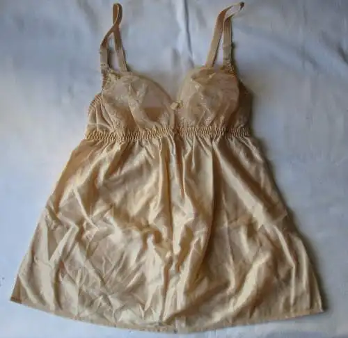 DDR Dessous BH-Hemd beige Spitze Gr. 75B Elastic Mieder (167880)