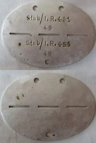 EKM Erkennungsmarke Stab Infanterie Regiment 451 Gotha Wehrmacht (168261)