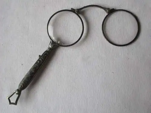 Antike Lorgnette / Lorgnon 835er Ag Klappbrille im Jugendstil um 1900 (123738)