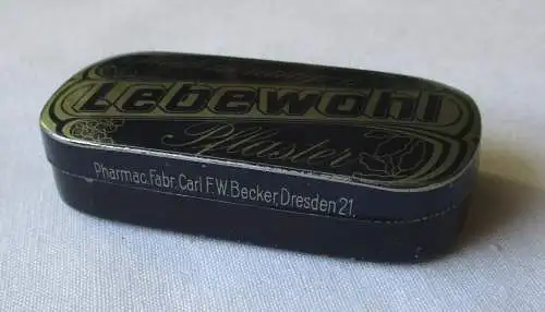 Alte Blech Dose Lebewohl Hühneraugen Pflaster um 1930 (168123)