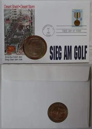 Numisbrief 5 Dollar Marshallinseln 1991 "Sieg am Golf" (168088)