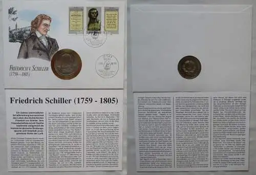 Numisbrief mit 20 Mark Friedrich von Schiller 1972 / 1989 (167979)