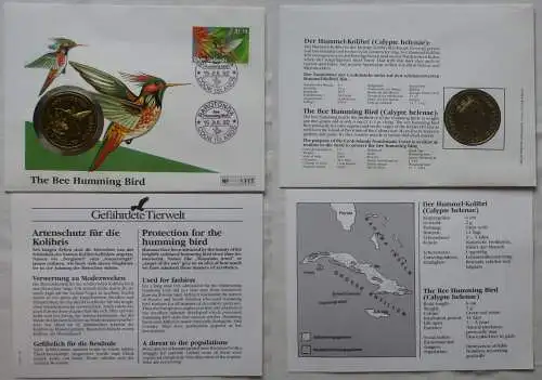 Numisbrief Der Kolibri mit 5 Dollar Münze Cook Islands 1991 (167640)